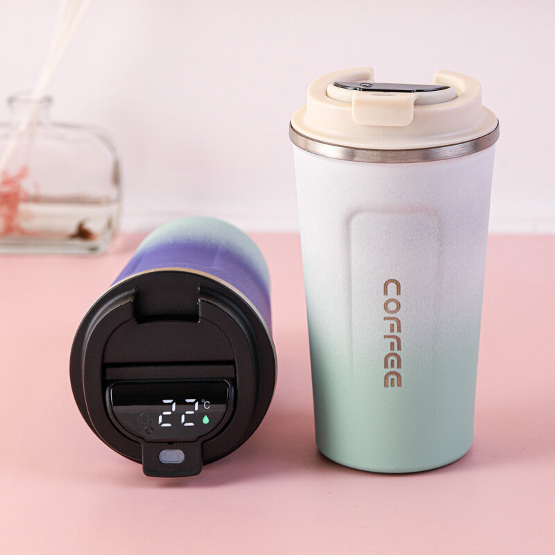 Taza térmica de café con pantalla LED, termo inteligente, Taza de café, vaso aislado de viaje
