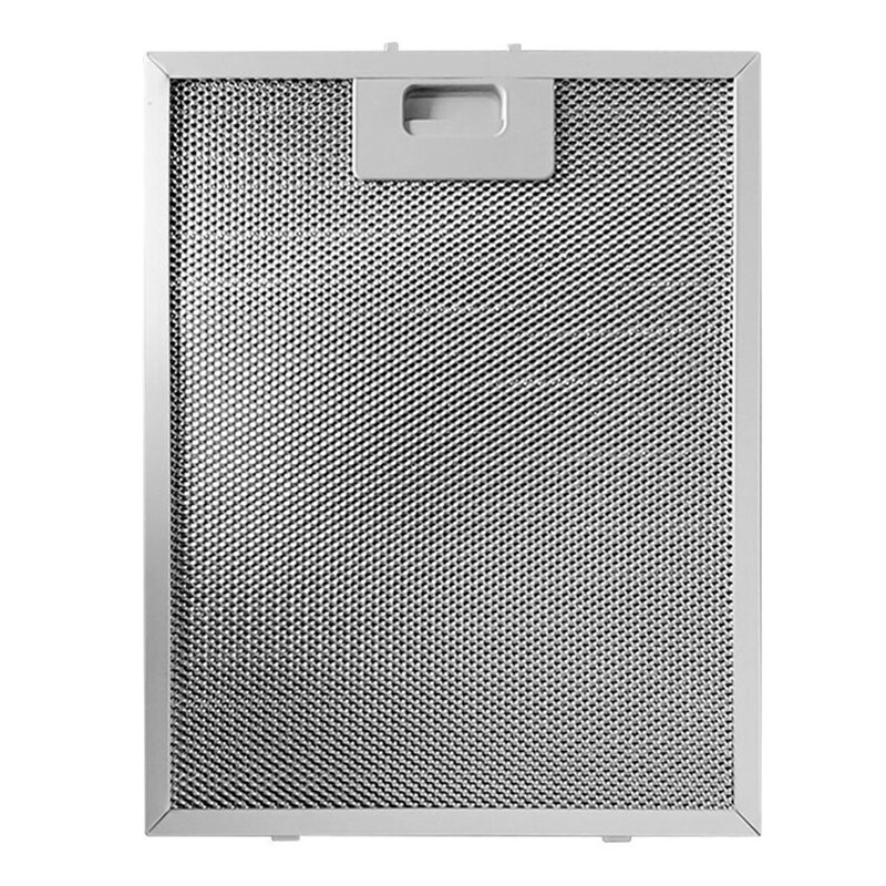 Silver Cooker Hood Vent Filter, Filtragem de graxa melhorada, Compatível com aberturas de exaustor, 305x267x9mm