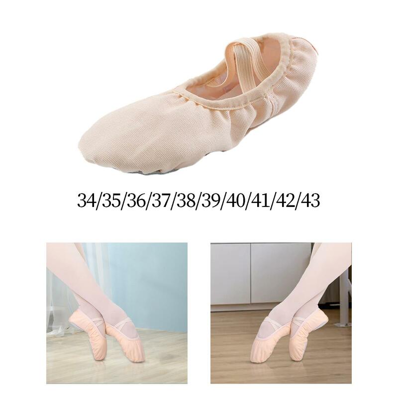 Zapatos de baile de Ballet para niñas, adultos y niños, lona ligera, suela suave, práctica de rendimiento