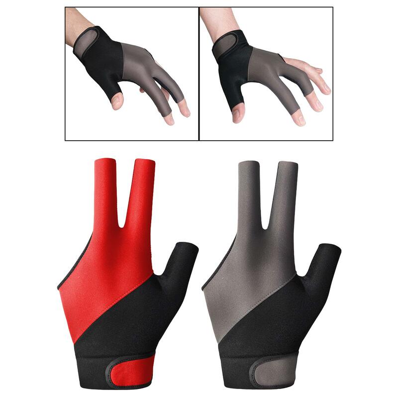 Бильярдная перчатка с 3 пальцами, нескользящая, износостойкая, портативная, удобная, эластичная