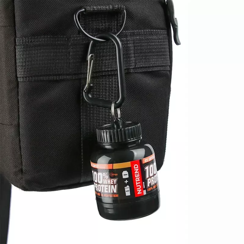 100/200ML Portable Mini Protein Powder Bottle with Keychain Health Funnel Medicine Box Container Small Cup Outdoor Sport Storage