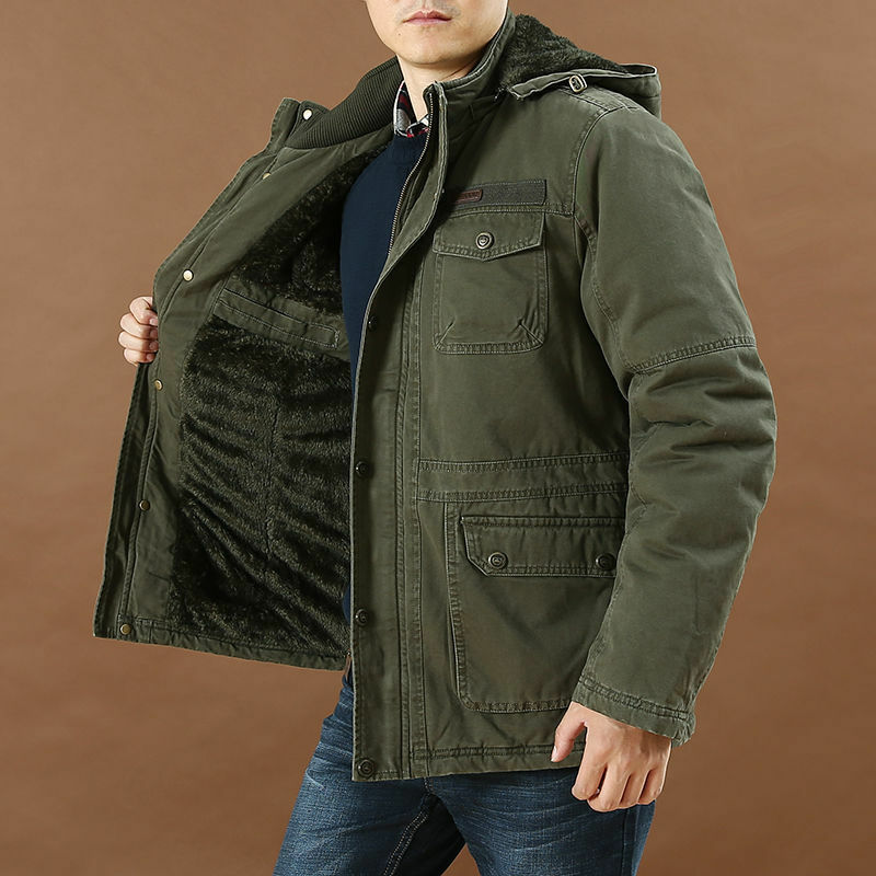 최고 품질 따뜻하고 두꺼운 겨울 새로운 브랜드 캐주얼 패션 파카 재킷, 클래식 후드 윈드 브레이커 겉옷 코트 남성 의류 Q284