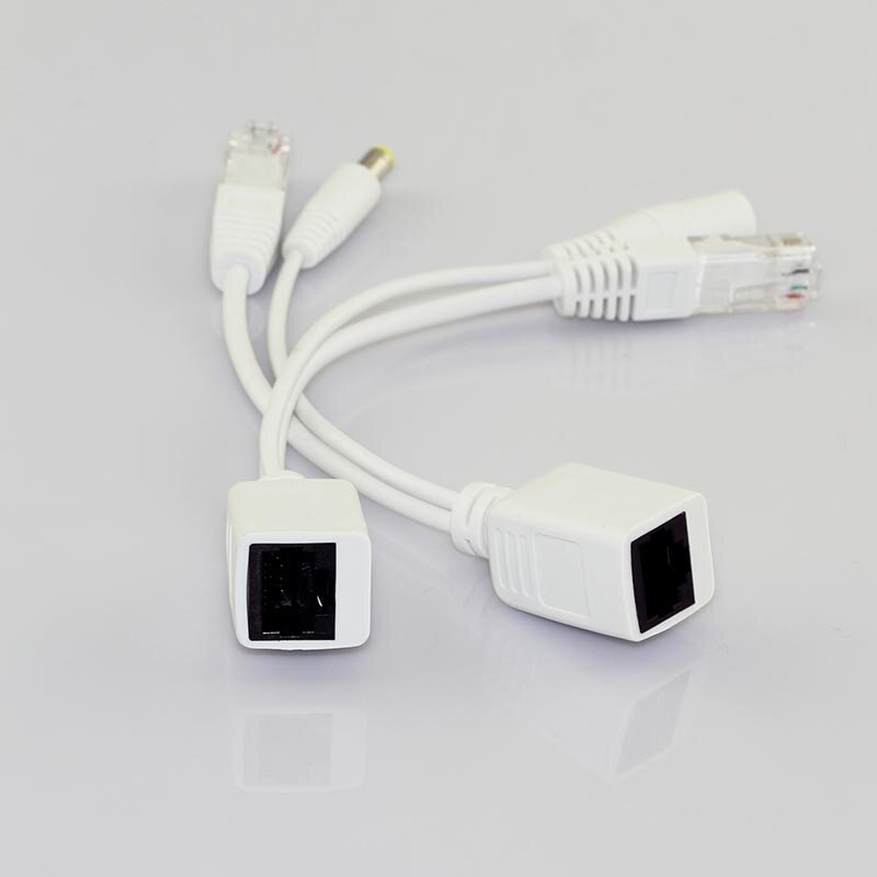 5 para 12V CCTV zasilacz Rj45 Splitter kamera ochrony Adapter Poe accessoriessizer złącze Poe kabel L19