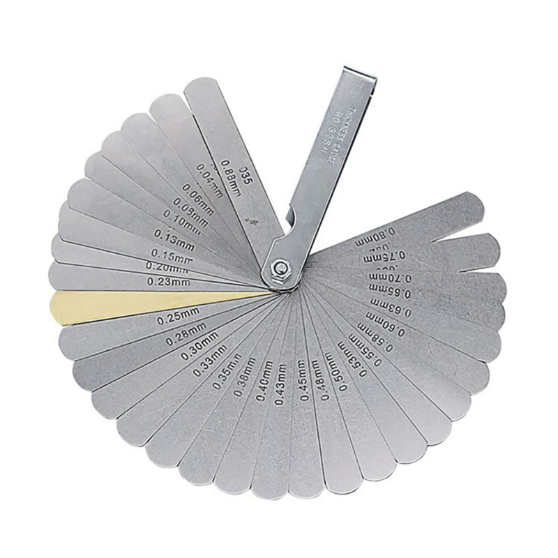 32PCS Blades Universal Thickness Gage Set Metric Guage Stainless Steel Feeler Gauges High Accuracy Gap Measuring Tool