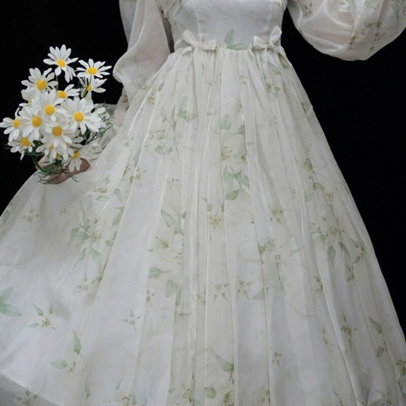 Petite Robe Florale de ixd'Anniversaire pour Fille Adulte, Tenue de Cérémonie