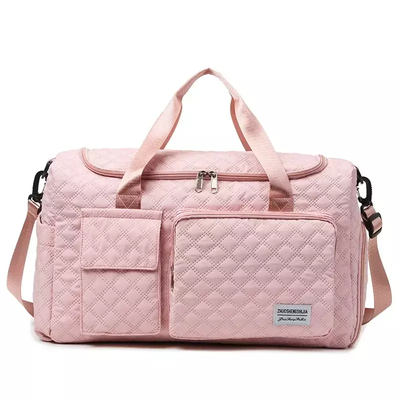 Unisex Oxford Solid Casual Travel Bag, sacos com zíper feminino à venda, alta capacidade, vários bolsos, leve, novo, 2024