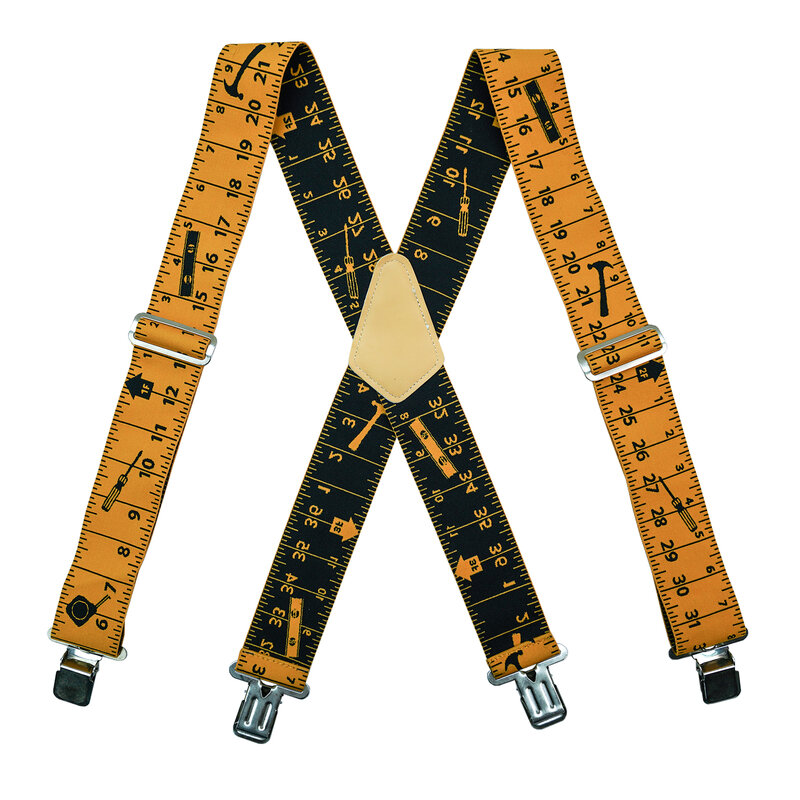 Suspenders Man For Pants 2" Wide Adjustable and Elastic Braces X Shape With  Strong Clips - Heavy Duty Elastic Braces For Men