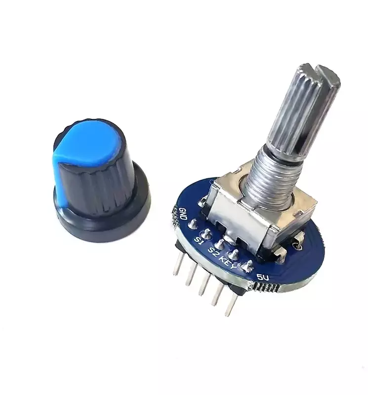 NEW Rotary Encoder Module for Arduino Brick Development Round Audio Rotating Potentiometer Knob Cap EC11