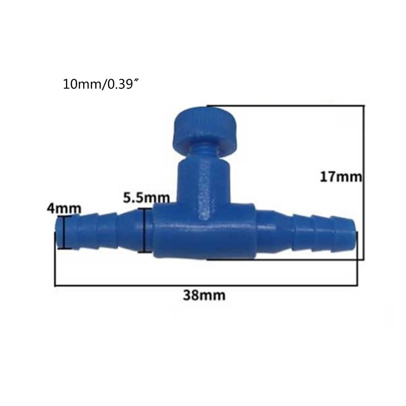 Control acuario para válvula 2 vías para válvula Conector regulador plástico Volumen ajustable A