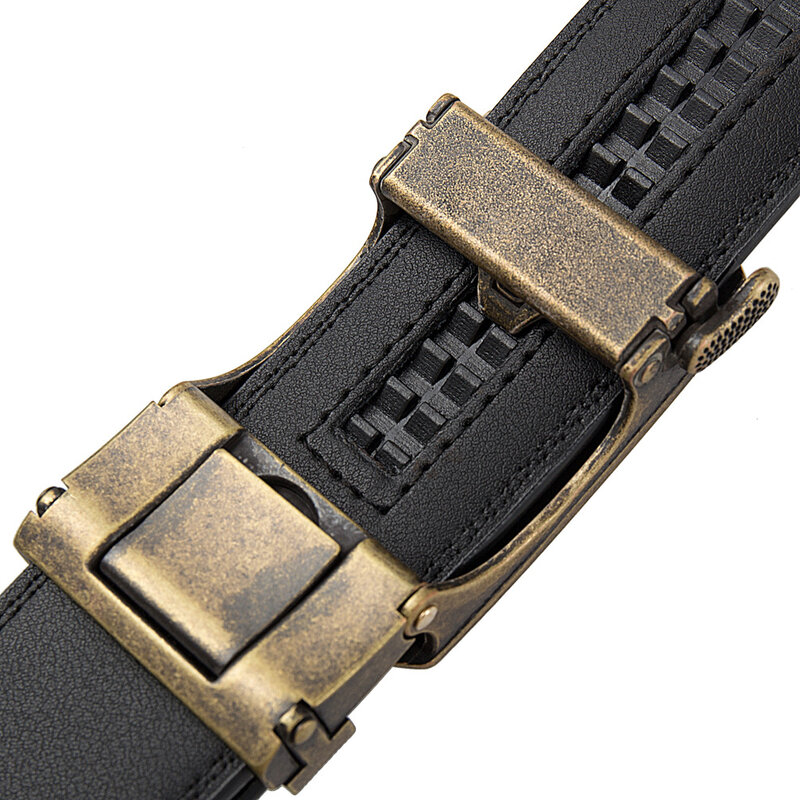 New Arrival Coffee Black Man Belt Genuine Leather Luxury Designer Mens Ratchet Belts Top Quality Automatic Waist Belt Male B1538
