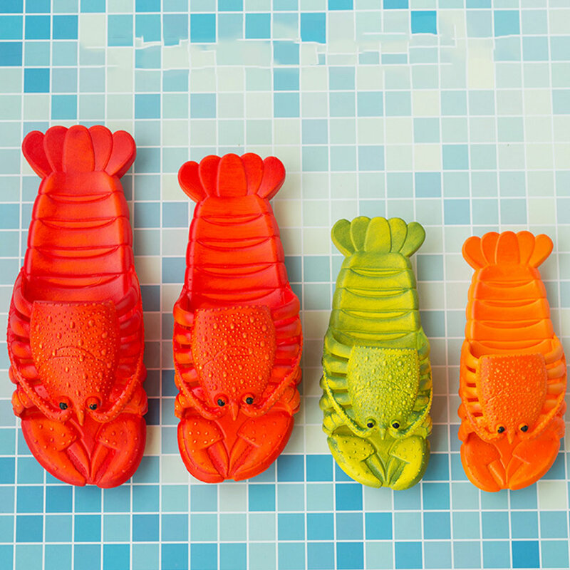 Zapatillas de Animal Fish ligeras y fáciles de usar para regalos de verano, zapatillas de langosta de verano divertidas