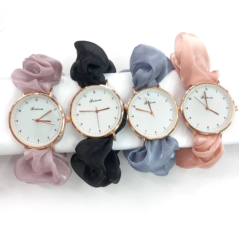 Часы с лентой, эластичный выдвижной ремешок на запястье, женские часы с лентой, наручные часы с лентой сказочного цвета