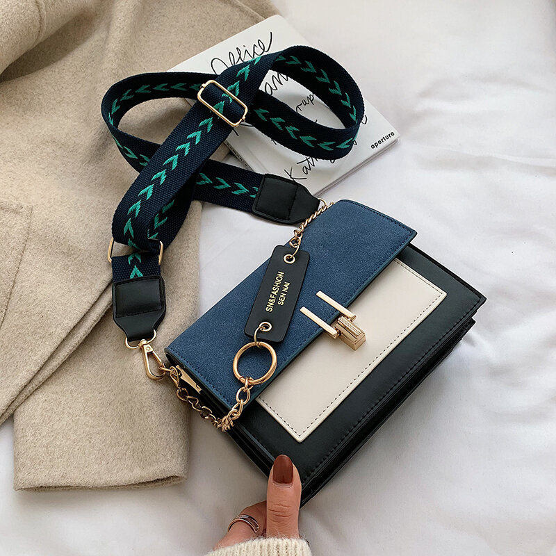 2022 neue Mini Handtaschen Frauen Mode Ins Ultra Feuer Retro Breite Schulter Riemen Messenger Tasche Geldbörse Einfache Stil Umhängetaschen