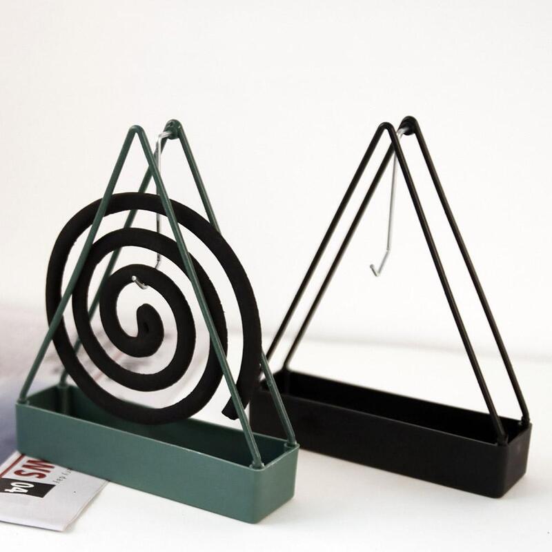 Пластиковая треугольная стойка для комаров и спиралей, домашняя креативная железная стойка из сандалового дерева, подставка для благовоний и комаров