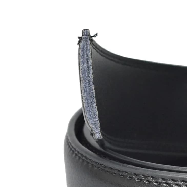 Men's Genuine Leather Belt Hard Alloy Black Automatic Buckle Belt Male 35mm Natural Cowhide Non-porous Belt