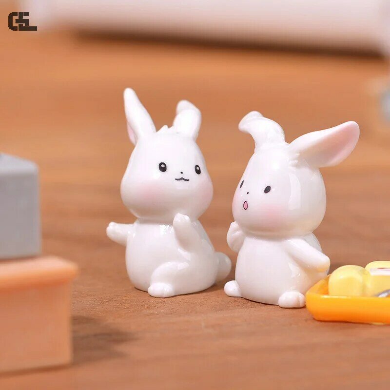 1 buah ornamen kelinci wortel Mini mainan miniatur rumah boneka dekorasi lanskap mikro patung kelinci kartun