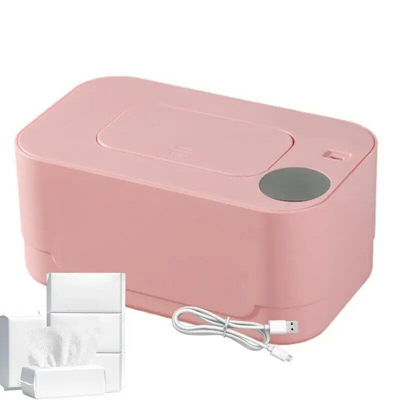 Chauffe-lingette thermostatique pour support de bébé, distributeur de lingettes côtelées, chauffe-tissu, chargement USB