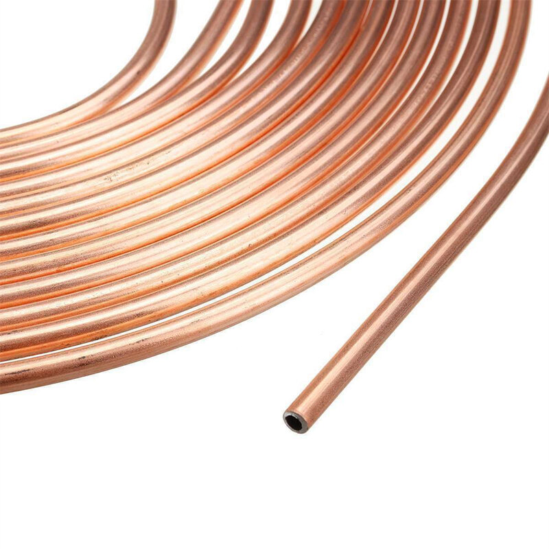 Línea de freno de aleación de cobre-níquel 3/16, bobina de tubo de repuesto y Kit de ajuste, 16 accesorios incluidos, campana invertida, 25 pies