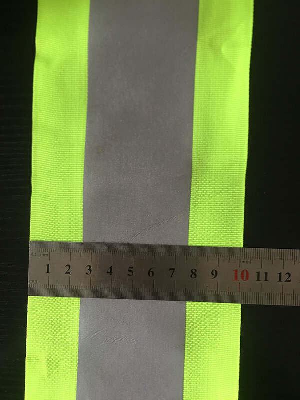 10cm szerokość paski odblaskowe szeroka taśma wstążka do tkaniny taśma do tkanin odblaskowy materiał ostrzegawczy