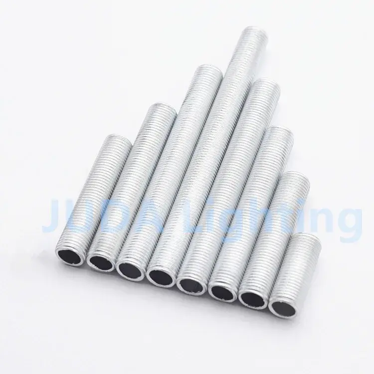 Lamp base connection tube 100mm Metric M10 tooth hollow screw tube Galvanized flat Pipe lamp holder adapter Lighting accessories