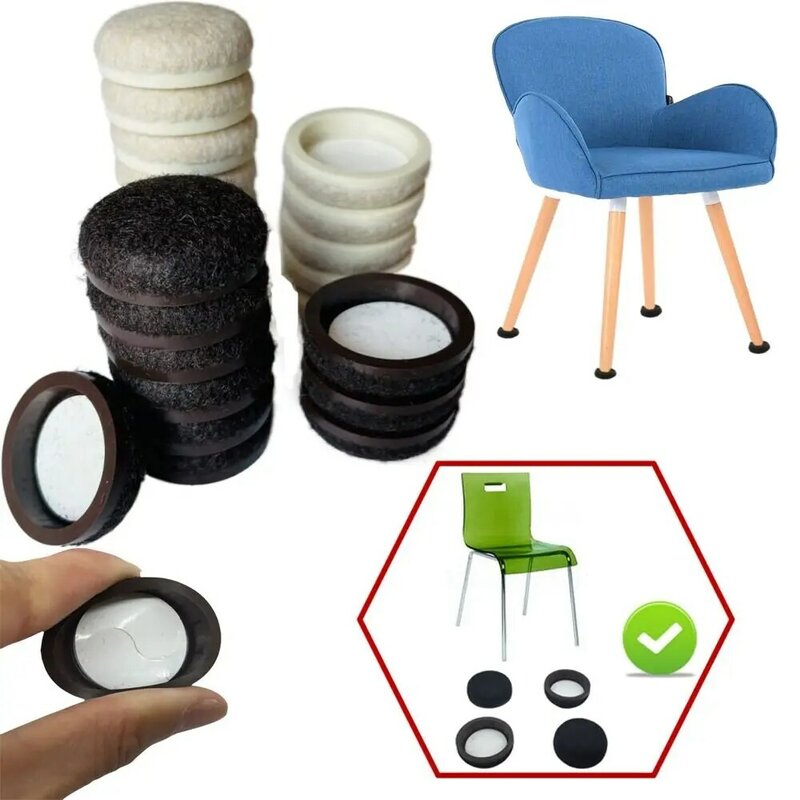 Non-slip Chair Foot Cover Shockproof Chair Foot Mats Anti Vibration Pads Felt Chair Pads Reduce Noises Tools Shock Mute Mats