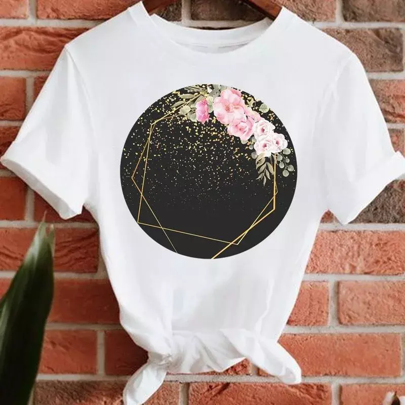 Akwarelowy motyl nowy nadrukowana moda koszulka damska z lat 90. Letnia odzież dziewczęca z krótkim rękawem Top Harajuku Y2k Top topy Tee