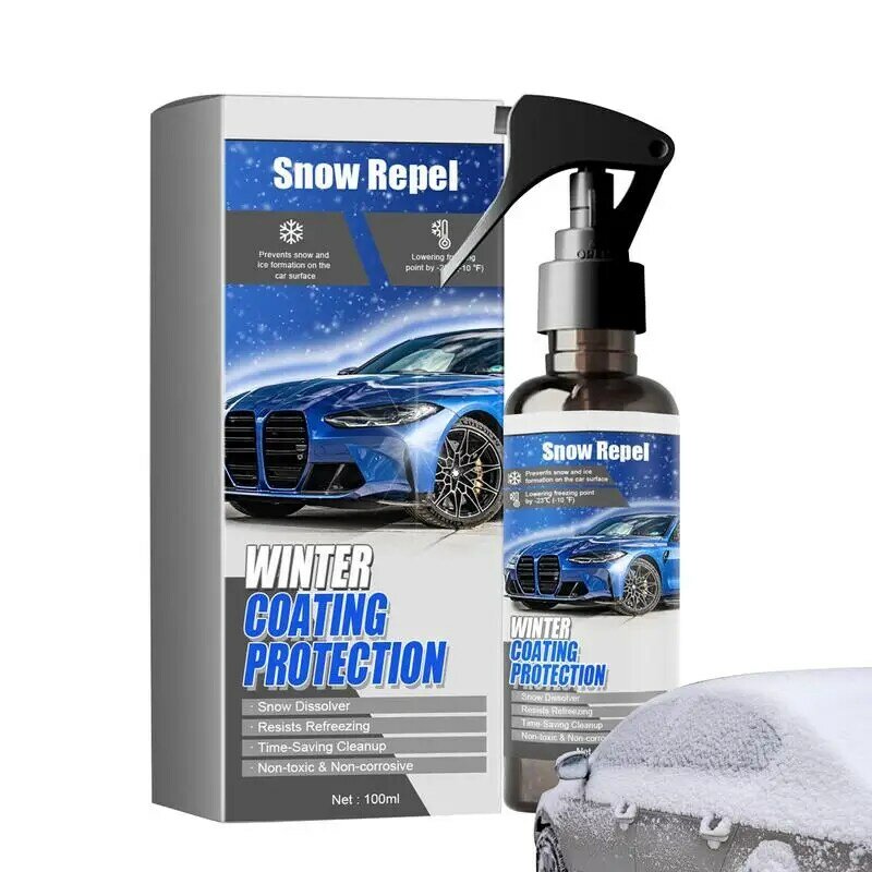 Snow Melting Spray Deicing Agent Windshield Freeze Prevention Car Window High Efficiency Fast Dissolve Automobile Defrost Spray