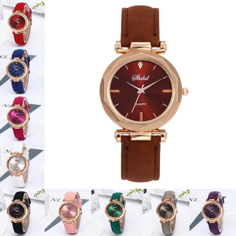 Relógio de quartzo de strass feminino ouro rosa, cinto fosco, senhoras relógios, moda feminina, coreano