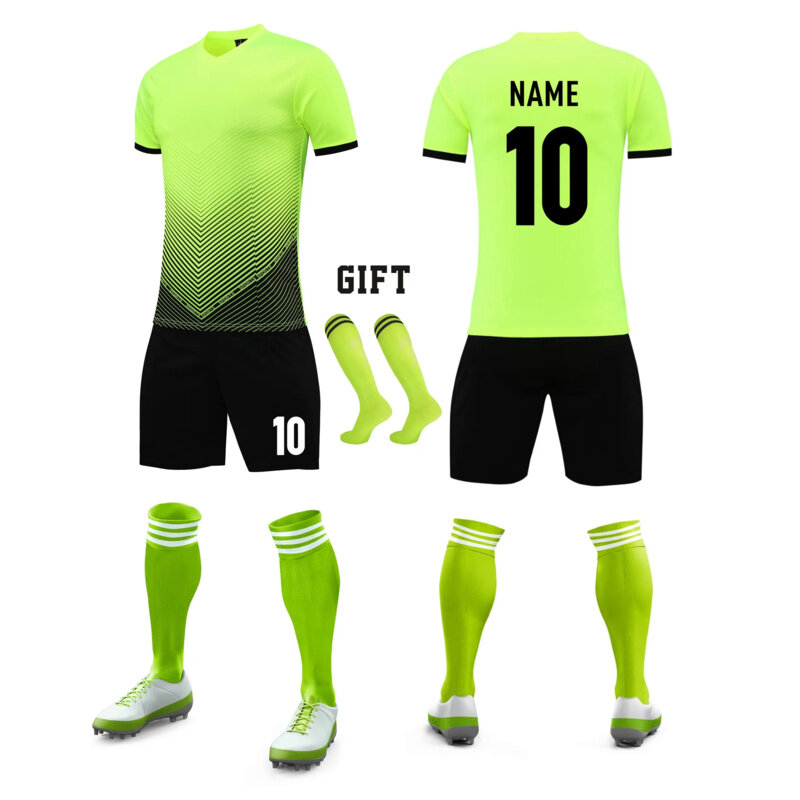 Camiseta de fútbol impresa personalizada, jersey deportivo de competición, jersey de equipo de fútbol para adultos, jersey de entrenamiento, conjunto de nombre de equipo para hombres