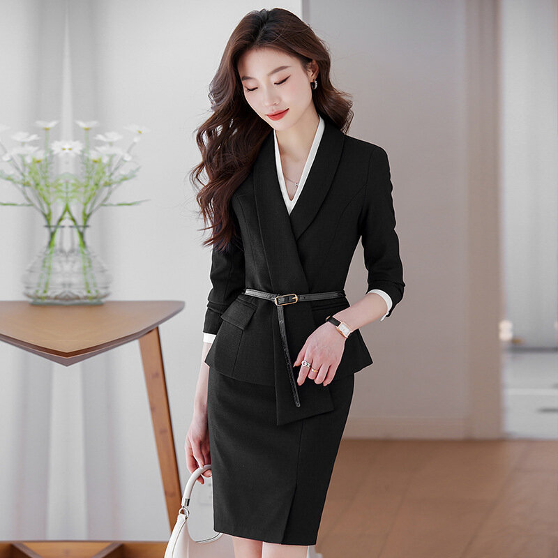 2023 Frühling und Herbst Langarm Business Damen bekleidung Business-Stil kleine Anzug Jacke Abend garderobe Slim Fit Mode anzug