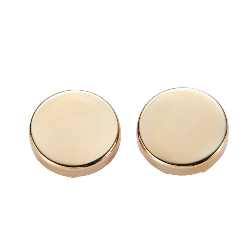 1 Pair Brass Round Cuff Button Cover Cuff Links for Men's Wedding Formal Shirt 264E