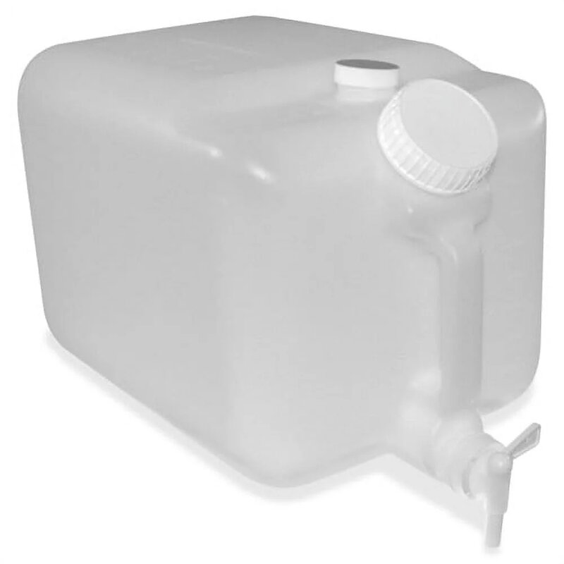 Container External Dimensions: 16" Length x 10" Width x 9.5" Height, 5 gal, Plastic, Translucent, For Chemical, 1 / Each
