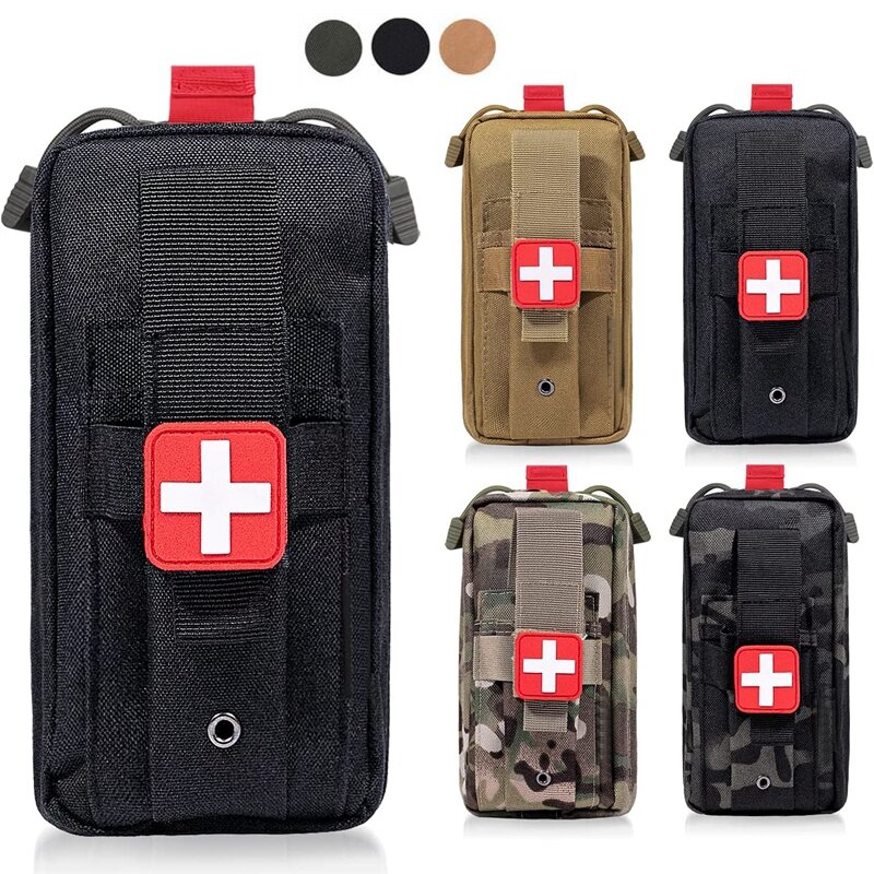 Bolsa médica Molle para torniquete, bolsa táctica de primeros auxilios, Kit de Trauma pequeño, Kit EMT de emergencia para Camping y senderismo