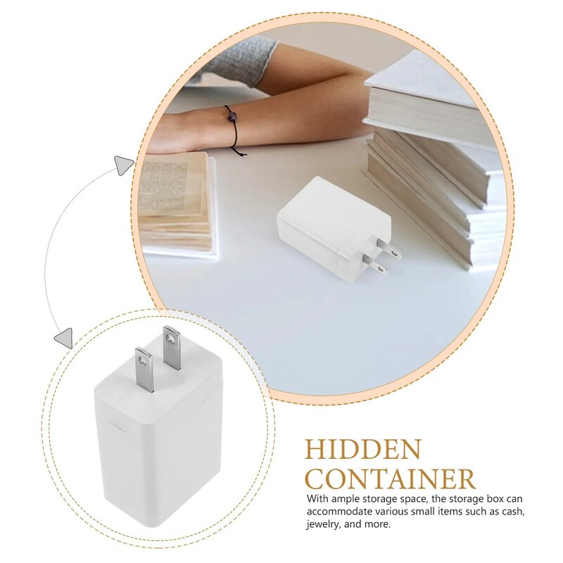 Box Adapter Medicine, realista procurando compartimento de armazenamento USB, Segredo portátil recipiente escondido, Stash Secret