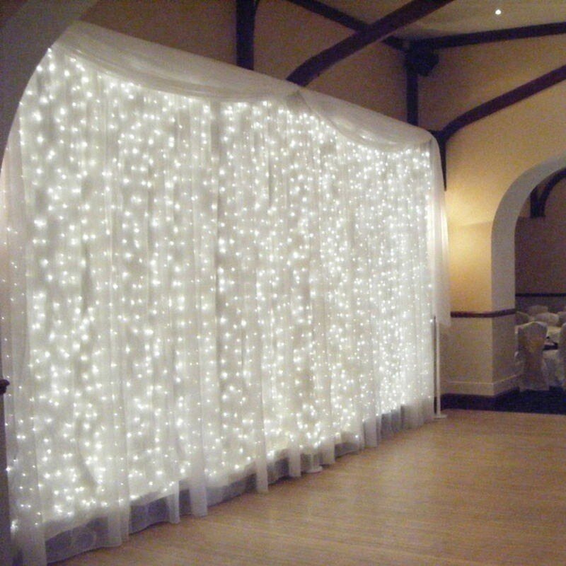 Gordijnverlichting Usb Afstandsbediening 8 Verlichtingsmodi Kerstverlichting String Bruiloftsfeest Raam Tuin Huisdecoratie Lamp String