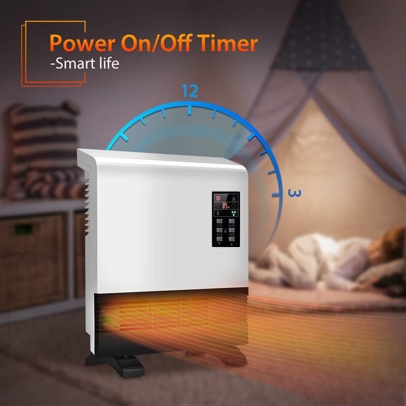 Электрический нагреватель, 1500 Вт, настенный комнатный нагреватель с подставкой, энергосберегающий, таймер, 3 режима, Электрический быстрый нагрев
