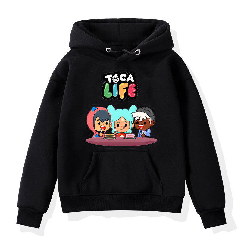 Sweats à capuche de dessin animé Life World pour enfants, vêtements de sport décontractés pour tout-petits, filles, garçons, Y-Toca, BPVD