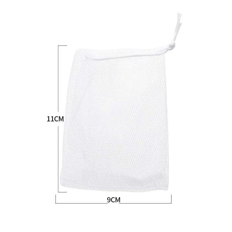 20PCS Facial Cleanser Soap Mesh Bags Foaming Mesh Soap Body Wash Foaming Mesh Bag Drawstring Bags Household Cleaning Supplies