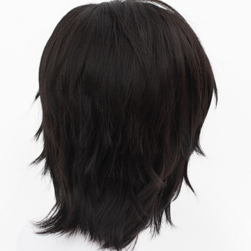 Cinta cahaya dan malam: Xiao Yi's Cos Wig hitam 37 titik tampan pemuda rambut pendek sedikit terbalik Wig pendek