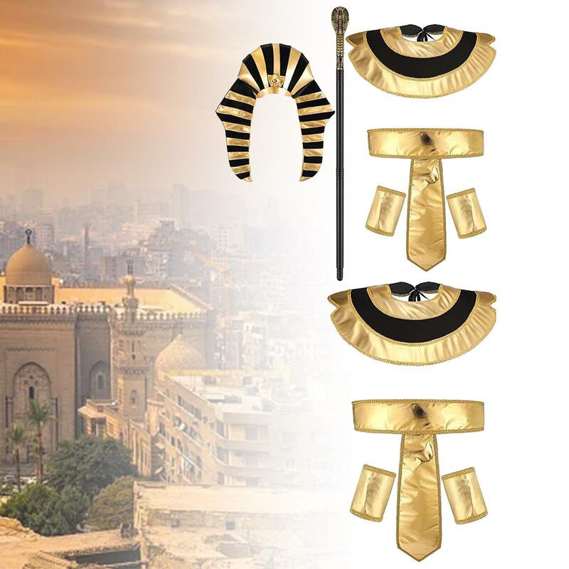 Aksesori kostum Mesir dewasa, gaun Cosplay ulang tahun, Festival pertunjukan panggung, alat peraga permainan peran favorit pesta, topeng Aksesori kostum Mesir dewasa