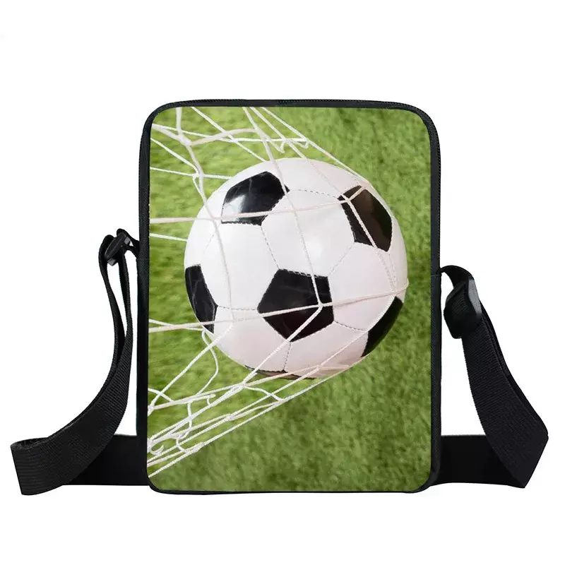 Cool Footbally / Soccerly Print Messenger Bag Girls Boys Handbags Children Shoulder Bag for Travel Kids Satchel Bookbags