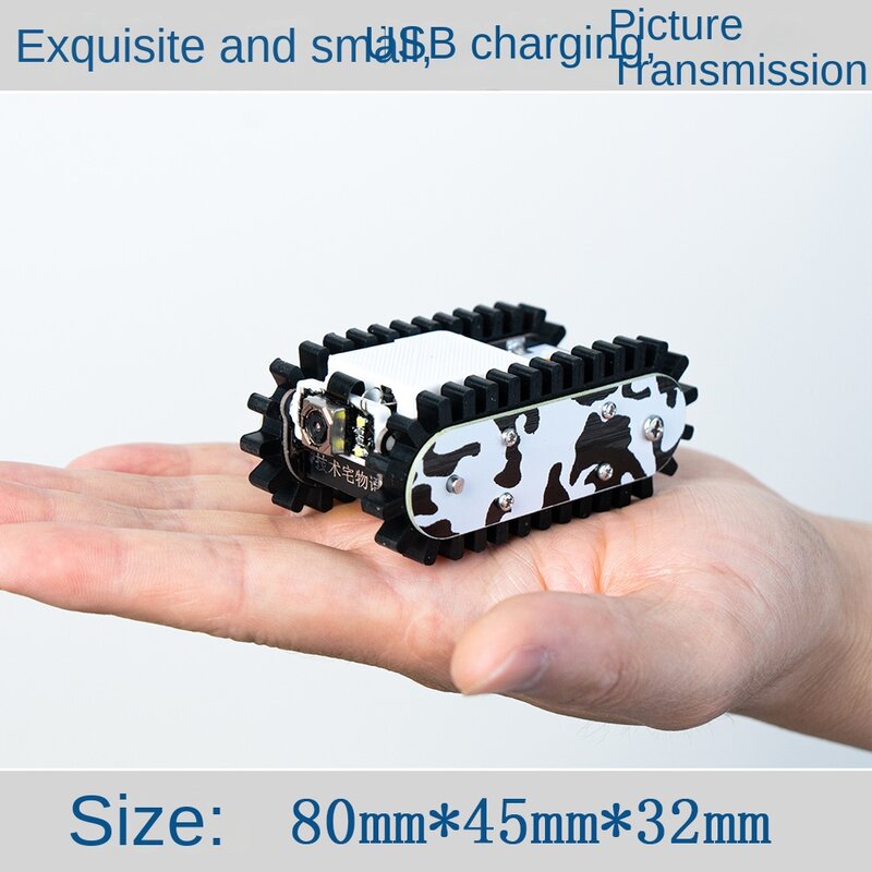 RC Tank Metal Tank Chassis Tractor Crawler App Control Scout Trolley Car con Robot fotocamera mobile per Openmv Esp32 S3 Robot Car