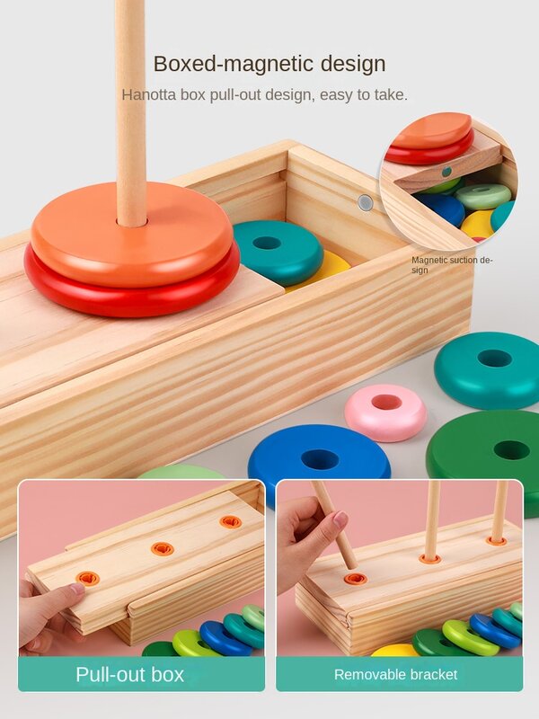 Tower of Hanoi 10 Th Floor 8 Primary School Students   Khan Luo Puzzle Thinking Training Toys Hanoi Game-Specific 4