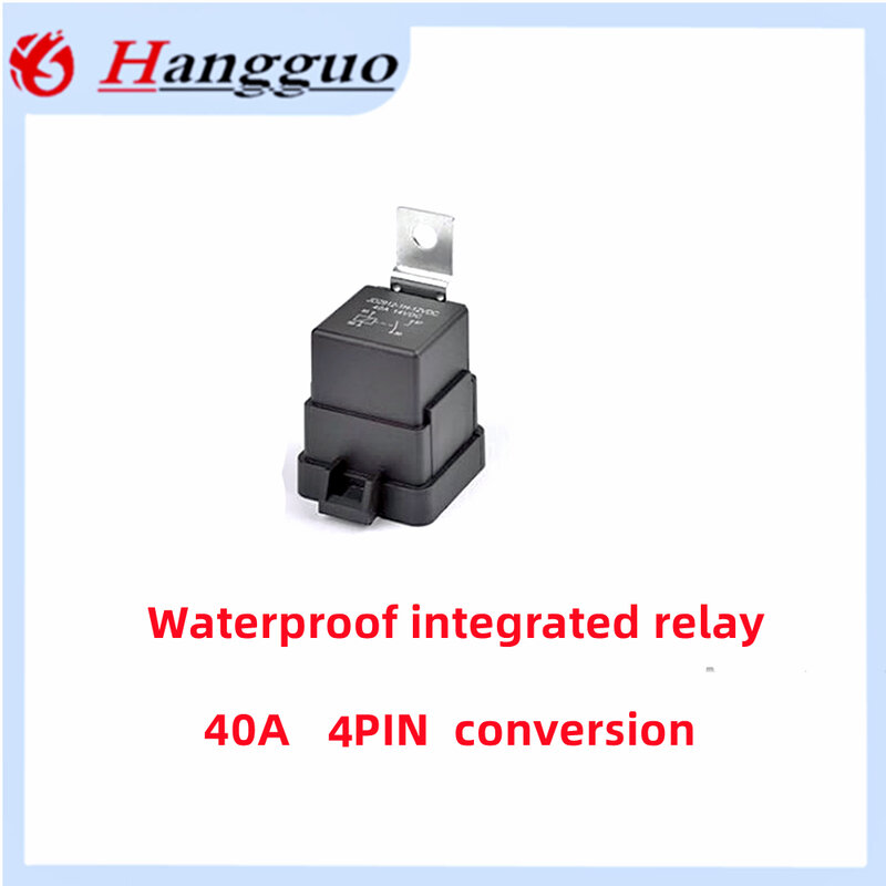 2PCS/Lot 40A automotive relay 12V24V40A waterproof integrated relay four pin five pin including socket