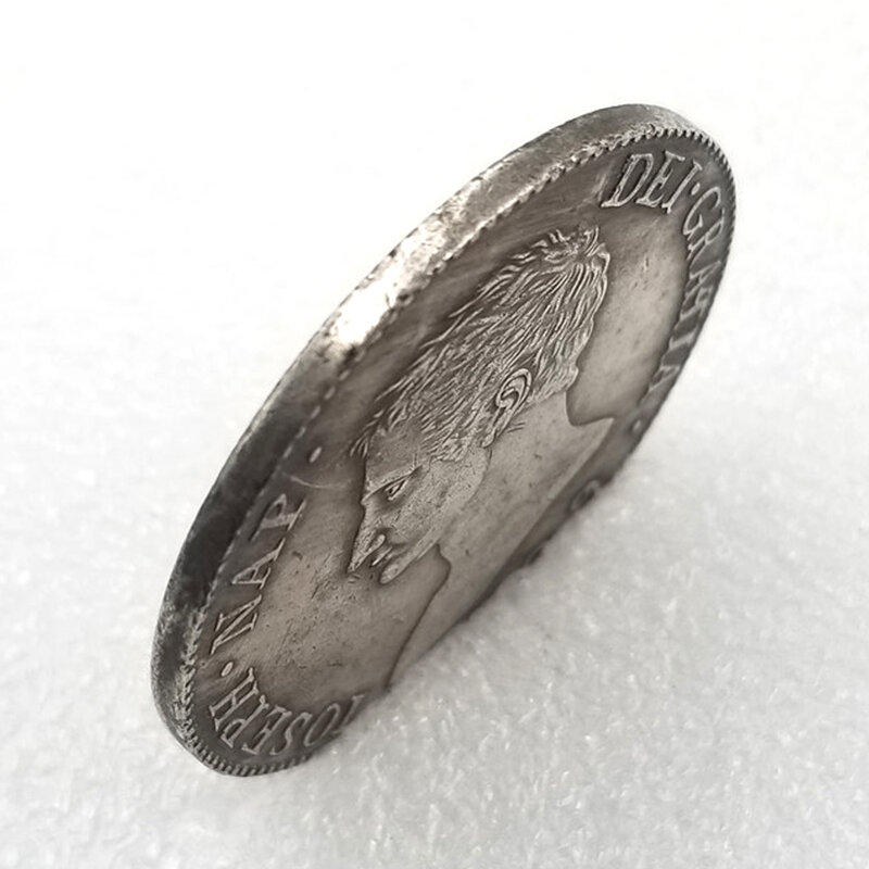 1809 mewah Spanyol Kerajaan 3D pasangan seni koin romantis saku lucu koin peringatan Beruntung koin + tas hadiah baru