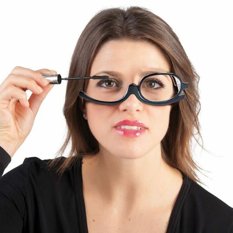แว่นตาผู้หญิง + 1.00 ~ + 4.0แว่นขยายไดออปเตอร์แว่นตาเครื่องสำอางแว่นตาพับได้ kacamata baca แต่งหน้าหมุนได้
