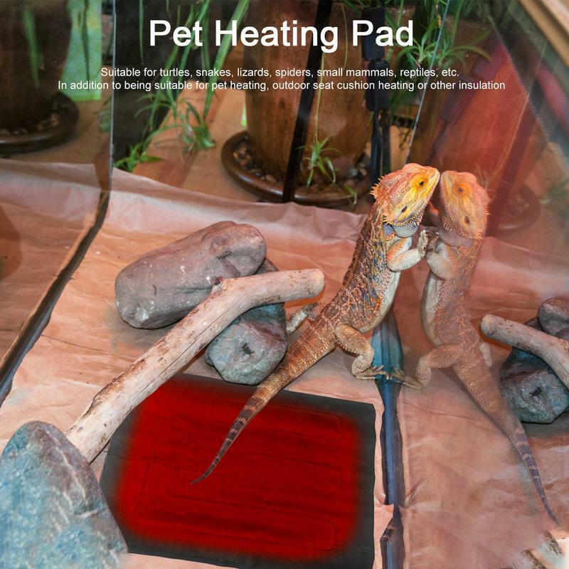 Reptile Heat Pad Washable Pet Warming Pad USB Dustproof Heated Cushion Animal Winter Warm Heater Mat For Turtle Snake Lizard