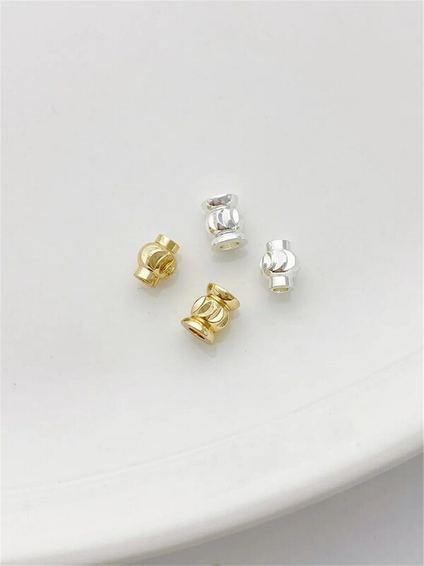 14 Karat Gold eingelegte diagonale Laterne Eimer Perlen durch lose Perlen getrennt hand gefertigte DIY Armband Halskette Ohrschmuck Zubehör