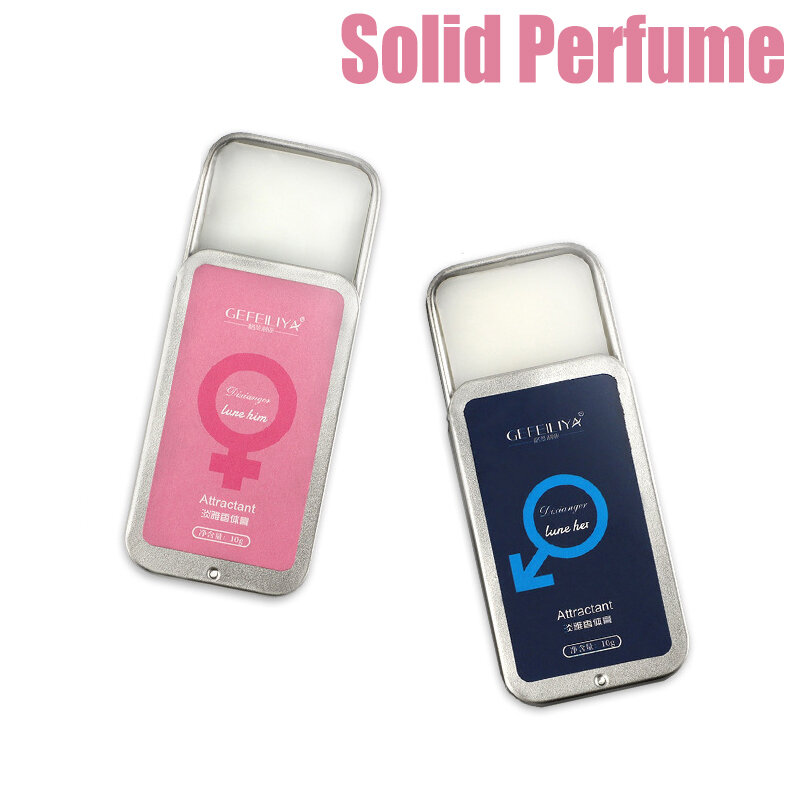 Perfume de feromonas sólidas para hombres y mujeres, Perfume antitranspirante corporal de larga duración, bálsamo sólido portátil, desodorante de fragancia, 10g