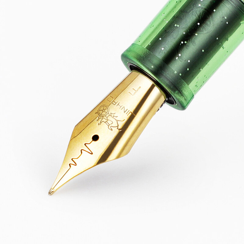JINHAO 9013 pulpen akrilik transparan putih pena putar F M Nib alat tulis kantor sekolah perlengkapan pena menulis PK 9019